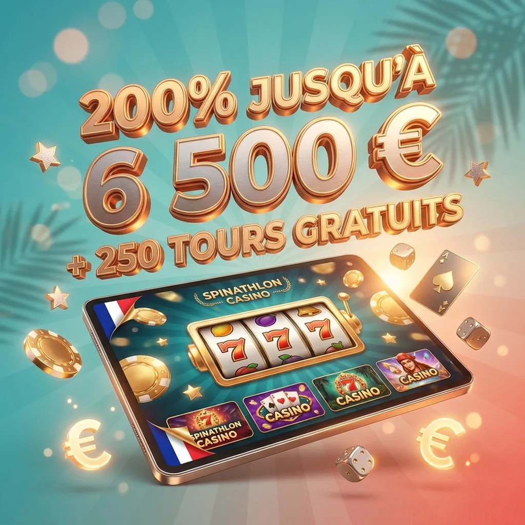 200% JUSQU'À 6 500 €+ 250 TOURS GRATUITS